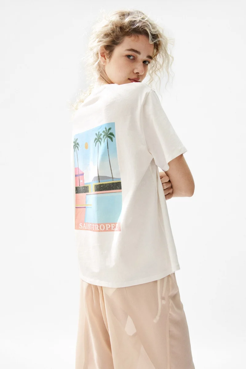 H&M Printed cotton T-shirt