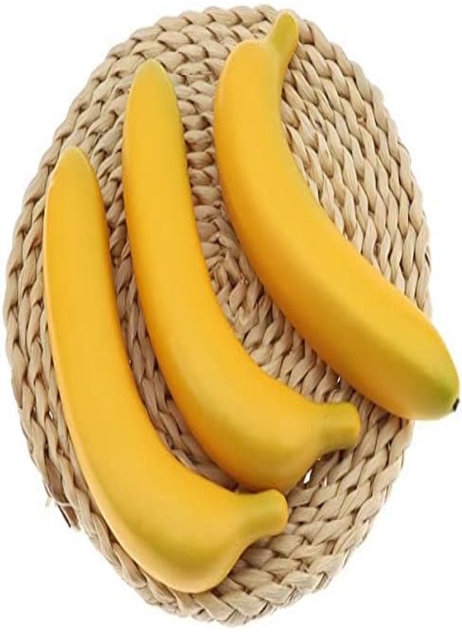 AKDC Gresorth 6Pcs Artificial Banana Fake Fruit Decoration Lifelike Simulation Food Toys Home Party Display  - Image 1