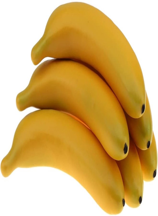 AKDC Gresorth 6Pcs Artificial Banana Fake Fruit Decoration Lifelike Simulation Food Toys Home Party Display  - Image 2