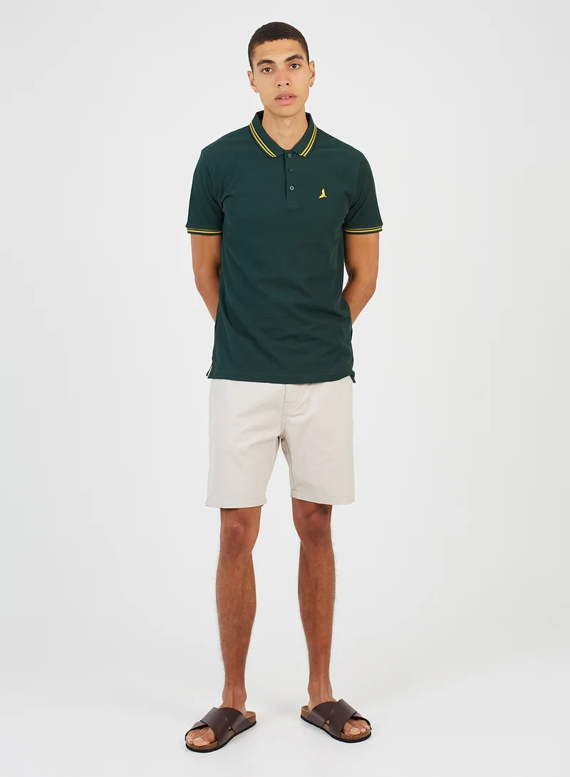 BRAVE SOUL Contrast Polo Shirt