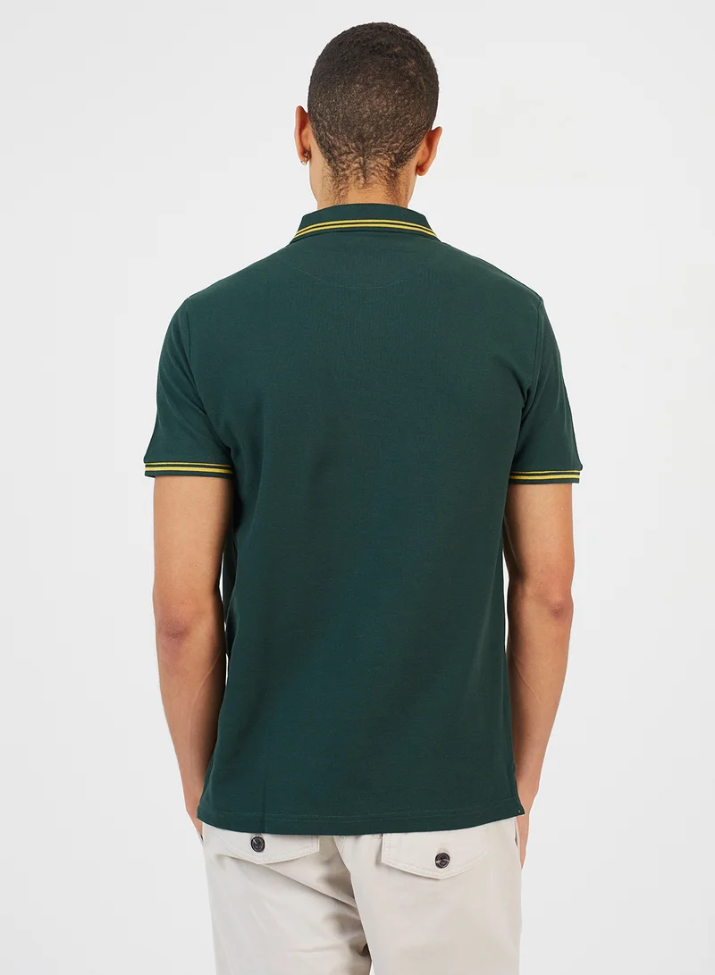 BRAVE SOUL Contrast Polo Shirt
