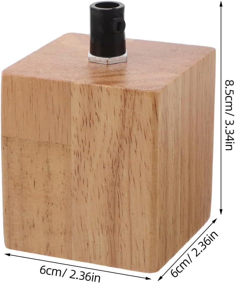 DOITOOL Hanging Lamp Thread Holder Chandelier Lamp Socket Wooden Decorative Vintage Wooden Light Fixture E27 Thread Holder for Home Lighting Parts - Image 2