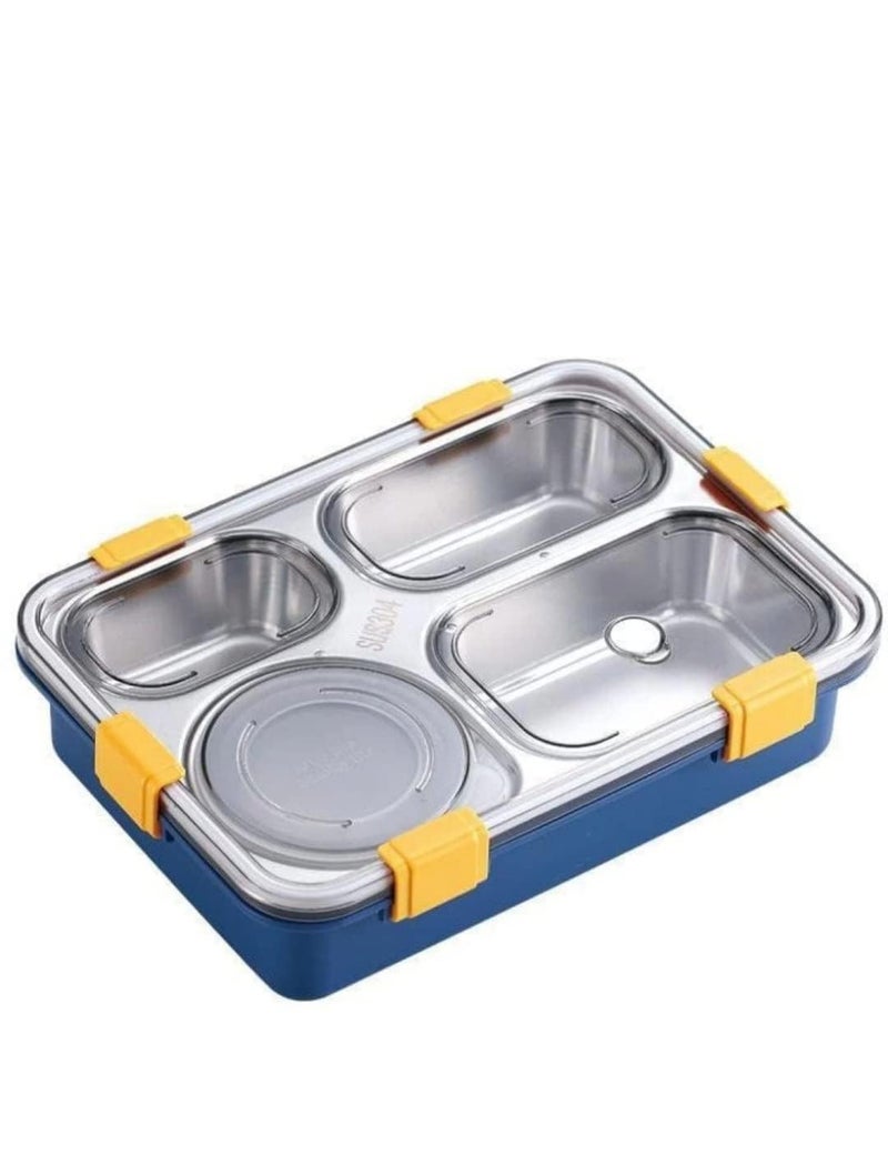 KAVRUL Stainless Steel Lunch Box Food Storage Container for Adults Kids Sealed Multicolor Lunch Box with Lids 4 Compartment - Image 1