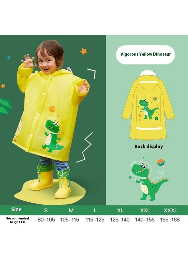 yongsheng Kids Raincoat With School Bag Cover Long Cartoon Rainwear Rain Ponchos With Hoods Rain Jacket Cape Reusable For Outdoor Climbing Cycling Hiking Camping（S）  - Image 4