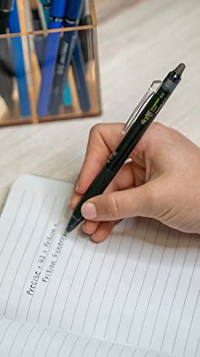 Pilot FriXion Synergy Clicker Erasable, Refillable, Retractable Gel Ink Pens, Extra Fine Point 0.5 mm, Pack of 8, Black, FriXion Erasable Pens 0.5 - Ideal for School & Office Writing - Image 3