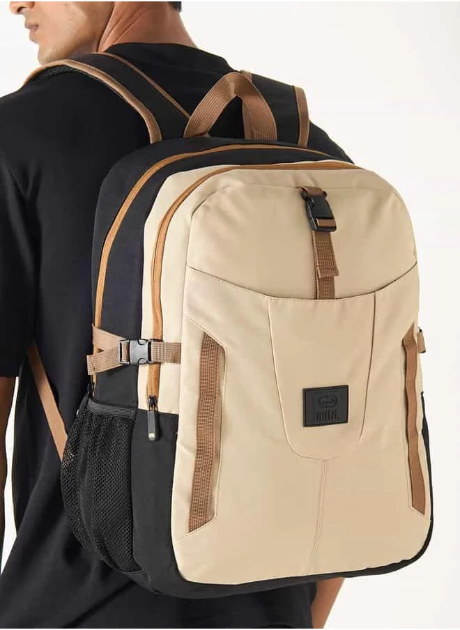 إيكو يو إن إل تي دي. Ecko Unltd Solid Backpack with Adjustable Straps and Zip Closure