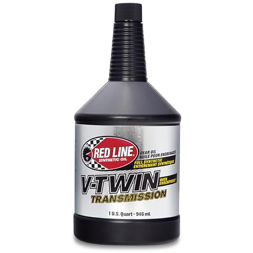 Red Line 42804 Full Synthetic Gear Oil VTwin Transmission Oil with Shockproof 1 Quart