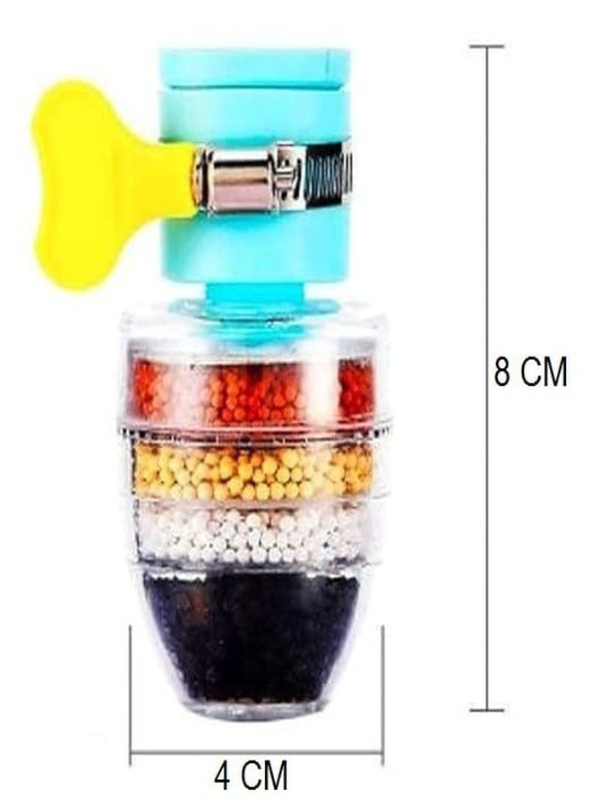 Saiyam Faucet Potable Water Filter 5 Layer Fine Filter Faucet Anti-Splash Water-Saving Shower For Toilet Bathroom Home & Kitchen (Pack of 4 - Multi) - Image 3