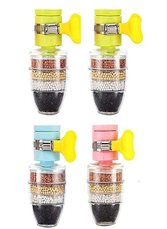 Saiyam Faucet Potable Water Filter 5 Layer Fine Filter Faucet Anti-Splash Water-Saving Shower For Toilet Bathroom Home & Kitchen (Pack of 4 - Multi) - Image 1