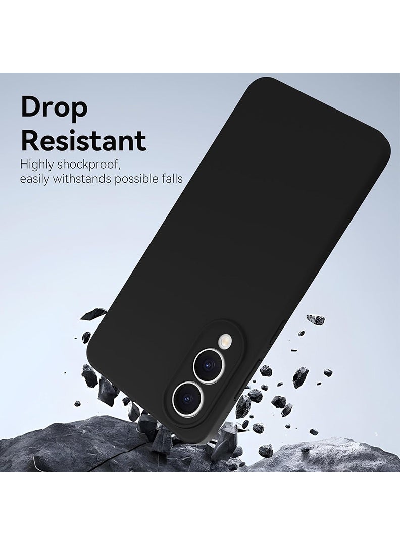 رفع القضية متوافق مع حافظة سامسونج جالاكسي S25 إيدج 6.7 بوصة، سيليكون سائل ناعم وممتاز [بطانة من الألياف الدقيقة المضادة للخدش] غطاء هاتف نحيف واقٍ مقاوم للصدمات لهاتف S25 إيدج 2025، أسود - Image 5