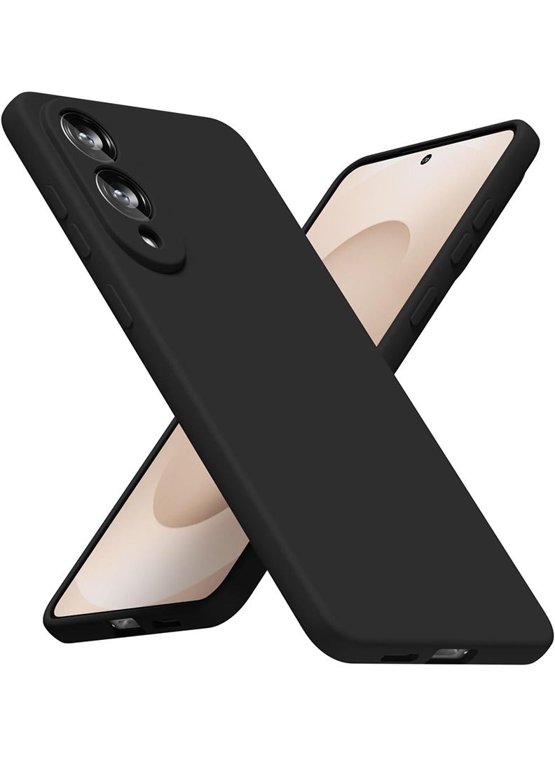 رفع القضية متوافق مع حافظة سامسونج جالاكسي S25 إيدج 6.7 بوصة، سيليكون سائل ناعم وممتاز [بطانة من الألياف الدقيقة المضادة للخدش] غطاء هاتف نحيف واقٍ مقاوم للصدمات لهاتف S25 إيدج 2025، أسود - Image 1