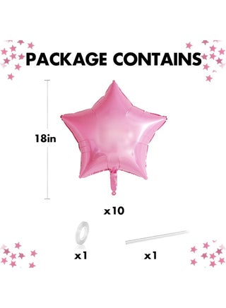 10Pcs 18-inch Five-Pointed Star Balloons For Birthday Parties and Wedding Decorations - view 2