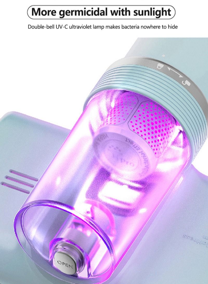 لينكبين مكنسة كهربائية مزيل العث الكهربائية مع مصباح تعقيم UV-C 145 مل 120 واط L-WA03 أزرق - Image 5