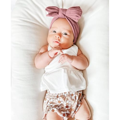 Niceye Handmade Baby Headbands Soft Stretchy Nylon Hair Bands with Bows for Newborn Infant Baby Toddler Girls - Image 5