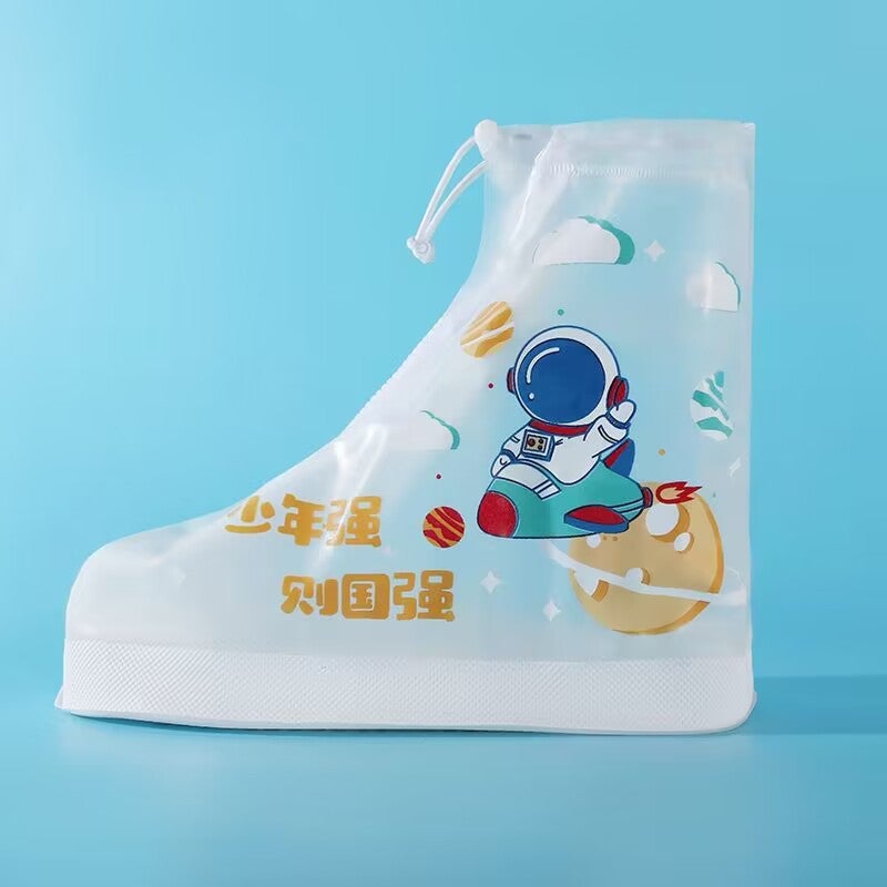 Children'S Rain Shoe Cover Boys And Girls Rain Waterproof Foot Cover Non-Slip Wear-Resistant Baby Student Water Shoes High Rain Boots - Image 1