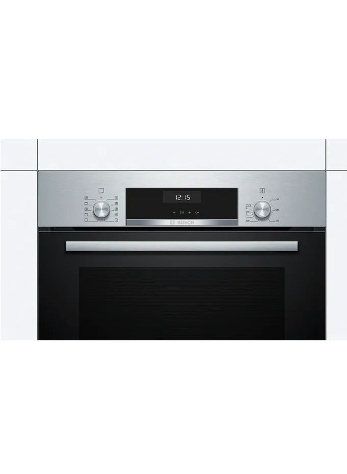 BOSCH Series 6 Built-in Electric oven 60cm Stainless steel, Digital, EcoClean Direct program, 8 modes, softclosedoor, HBJ558YS0G HBJ558YS0G silver - Image 2