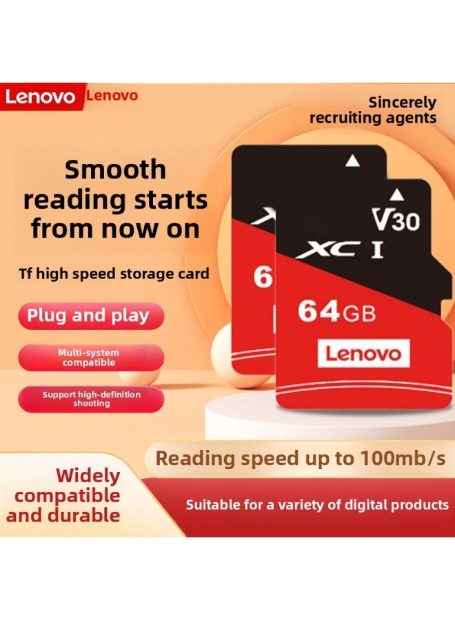 Lenovo TF Card Storage Card 128G Large Capacity Is Suitable For Mobile Phone Computer Monitoring Driving Recorder Tf Card-Capacity:128GB