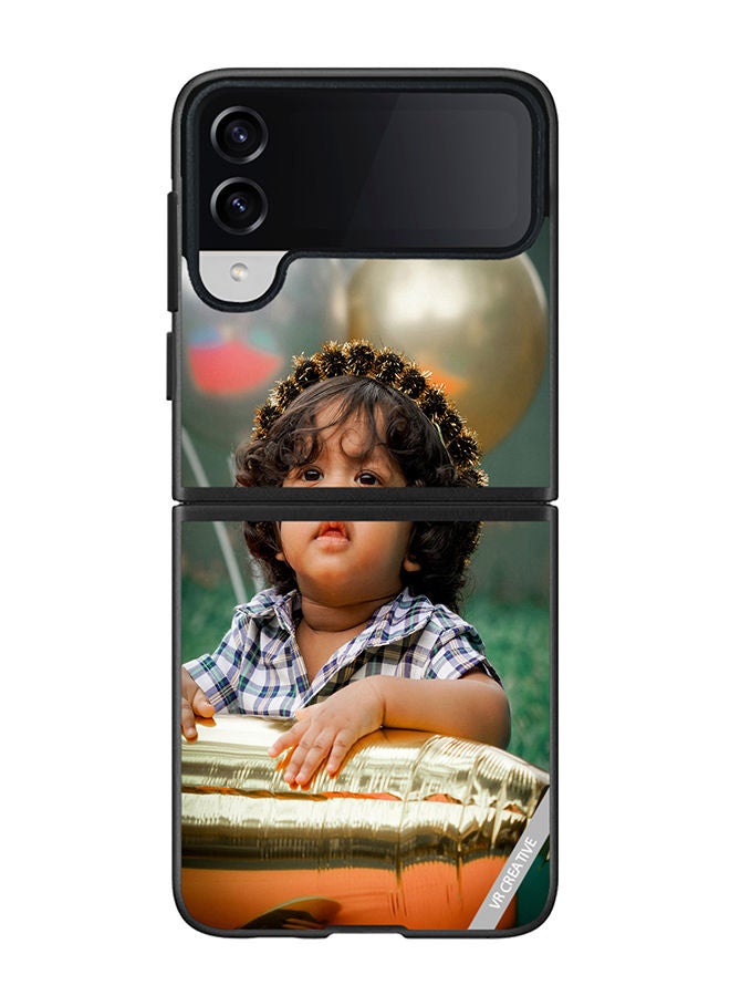 VR CREATIVE Protective Case Cover For Samsung Galaxy Z Flip4 Bday Baby Design Multicolour - Image 1