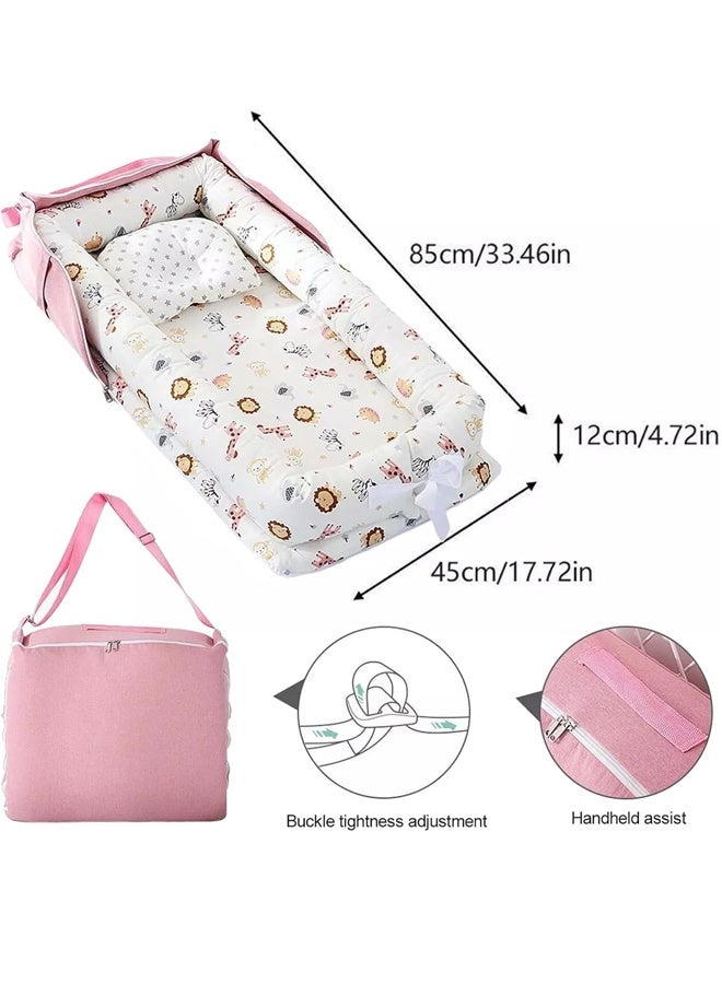 بيوينتي Baby Nest，Baby Lounge,قابل للطي والقابلة للإزالة والقابلة للغسيل, سرير حماية الطفل المحمول من القطن, الأطفال الصغار بيونيك السرير لغرفة النوم,مثالية للسفر, هدايا للمولدين حديثي الولادة - Image 3