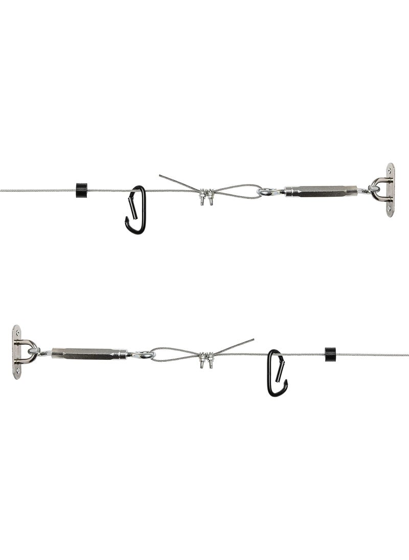 GoSports GoSports 30 ft Span Adjustable Wire Hanging Kit  Stainless Steel Cable System for Indoor  Outdoor Use  Hang Sports Nets String Lights and More  - Image 1