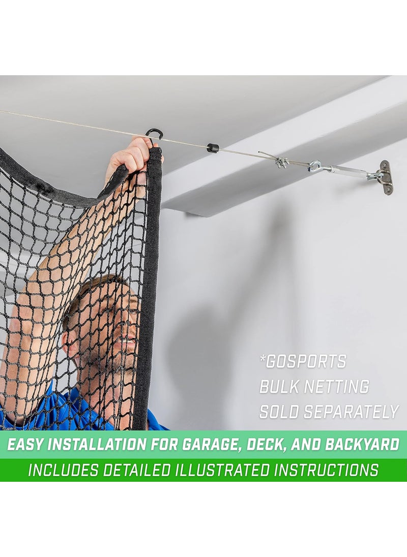 GoSports GoSports 30 ft Span Adjustable Wire Hanging Kit  Stainless Steel Cable System for Indoor  Outdoor Use  Hang Sports Nets String Lights and More  - Image 5