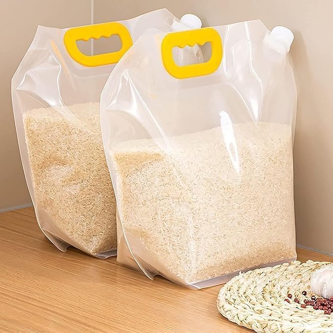 CRULAC 15L Airtight Refrigerator Grains Storage Bags Resealable Moisture Proof Kitchen Storage Bag Pack of 10 - Image 4