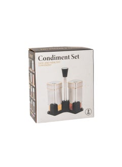 Dania Salt/Pepper Shaker Set of 2 Glass with Stainless Steel  - Image 4