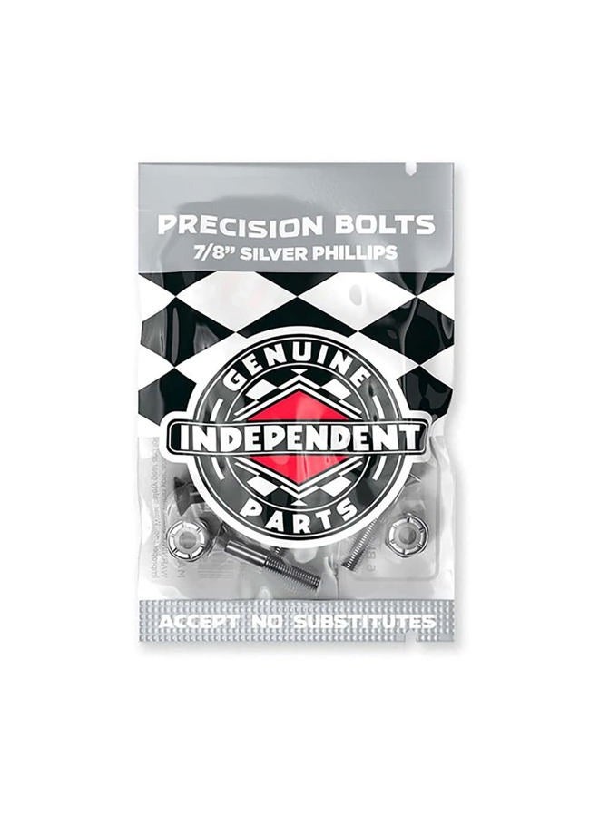 Independent Genuine Parts Cross Bolts Standard Phillips Skateboard Hardware (Black/Silver, 7/8") - Image 1