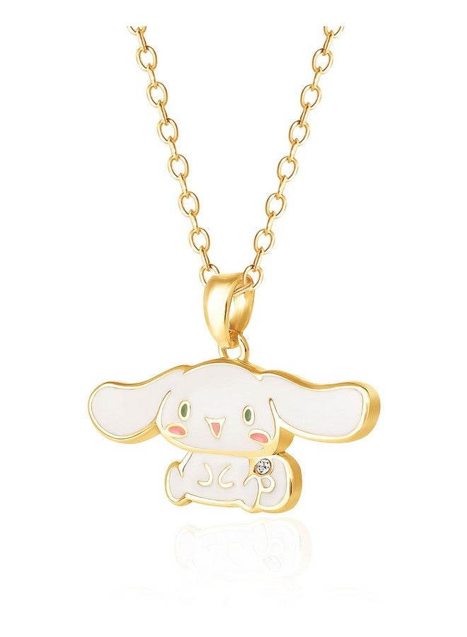 هالو كيتي قلادة سينامورول النسائية من Hello Kitty Sanrio مقاس 18 بوصة، قلادة سينامورول مطلية بالمينا ثلاثية الأبعاد، ترخيص رسمي - Image 1