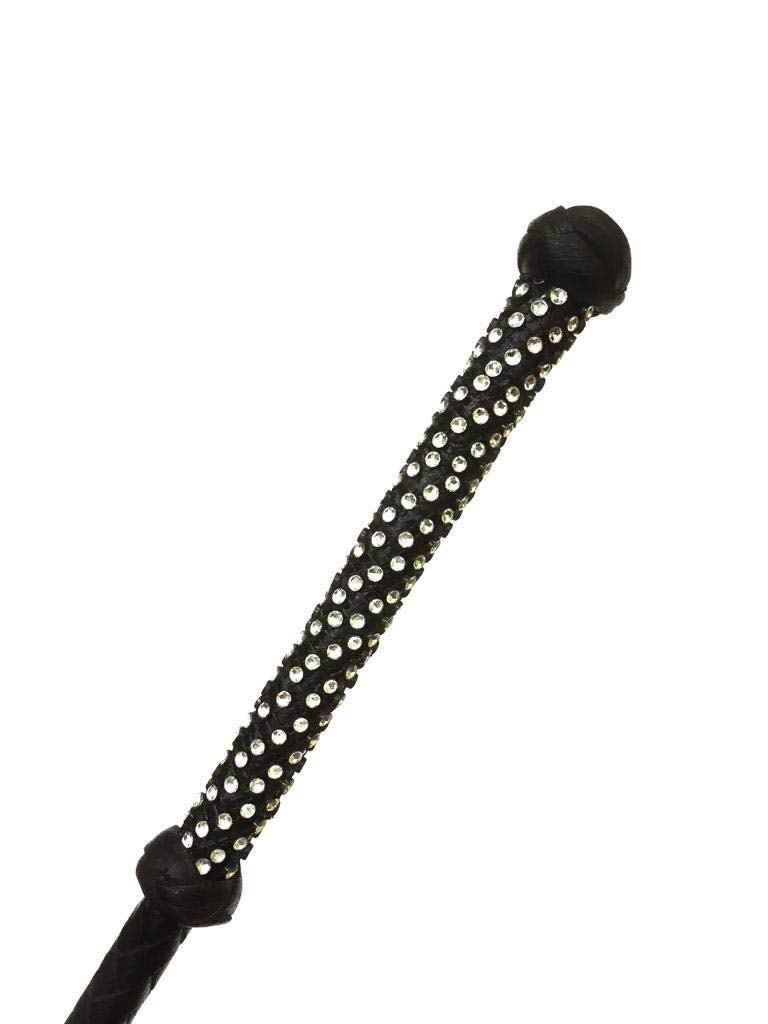 PETS TRIANGLE 27" Black Riding Crop Unbreakable Whip Stick - Leather Braided Equestrian Delight: 27-Inch Riding Crop for Pets - Image 5