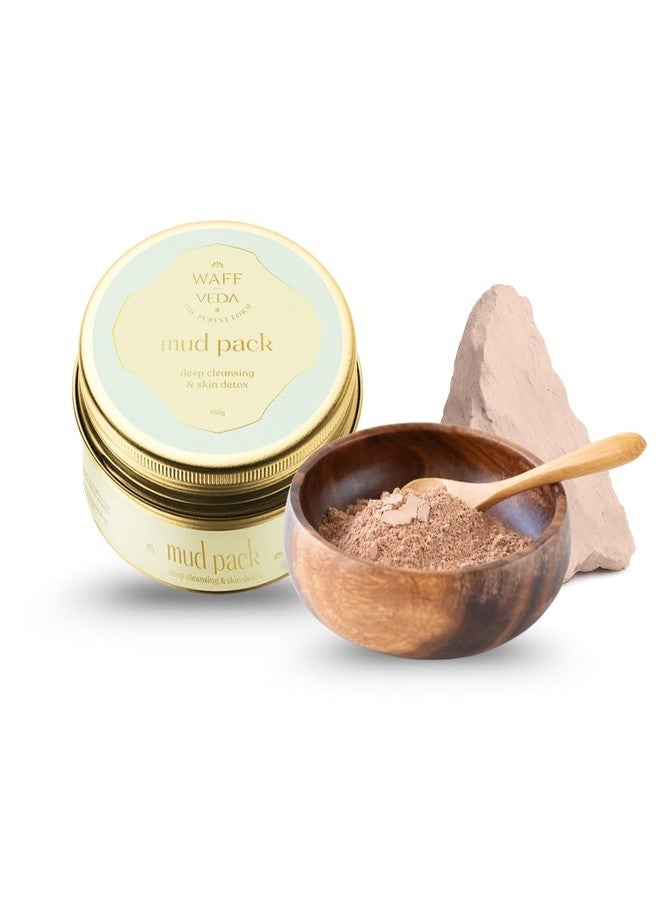WAFF Ayurvedic Mud Face Pack - Detox & Brightening Face for Acne-Free, Glowing Skin | Oil Control, Pore Cleansing | 100g for Men & Women - Image 1
