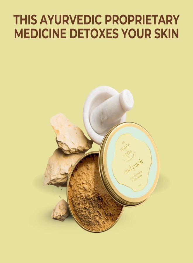 WAFF Ayurvedic Mud Face Pack - Detox & Brightening Face for Acne-Free, Glowing Skin | Oil Control, Pore Cleansing | 100g for Men & Women - Image 5