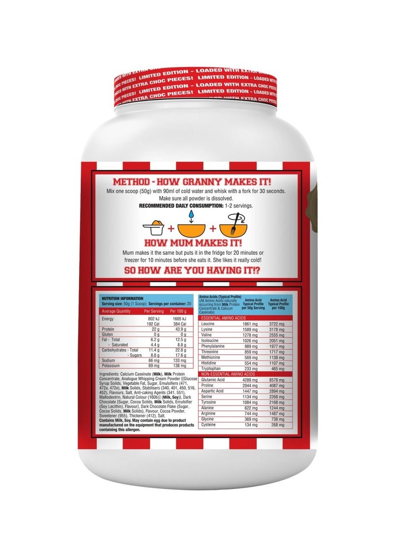 Adonis - Adonis Cookie Dough Casein Protein Triple Chocolate Flavor, 1kg - Image 1
