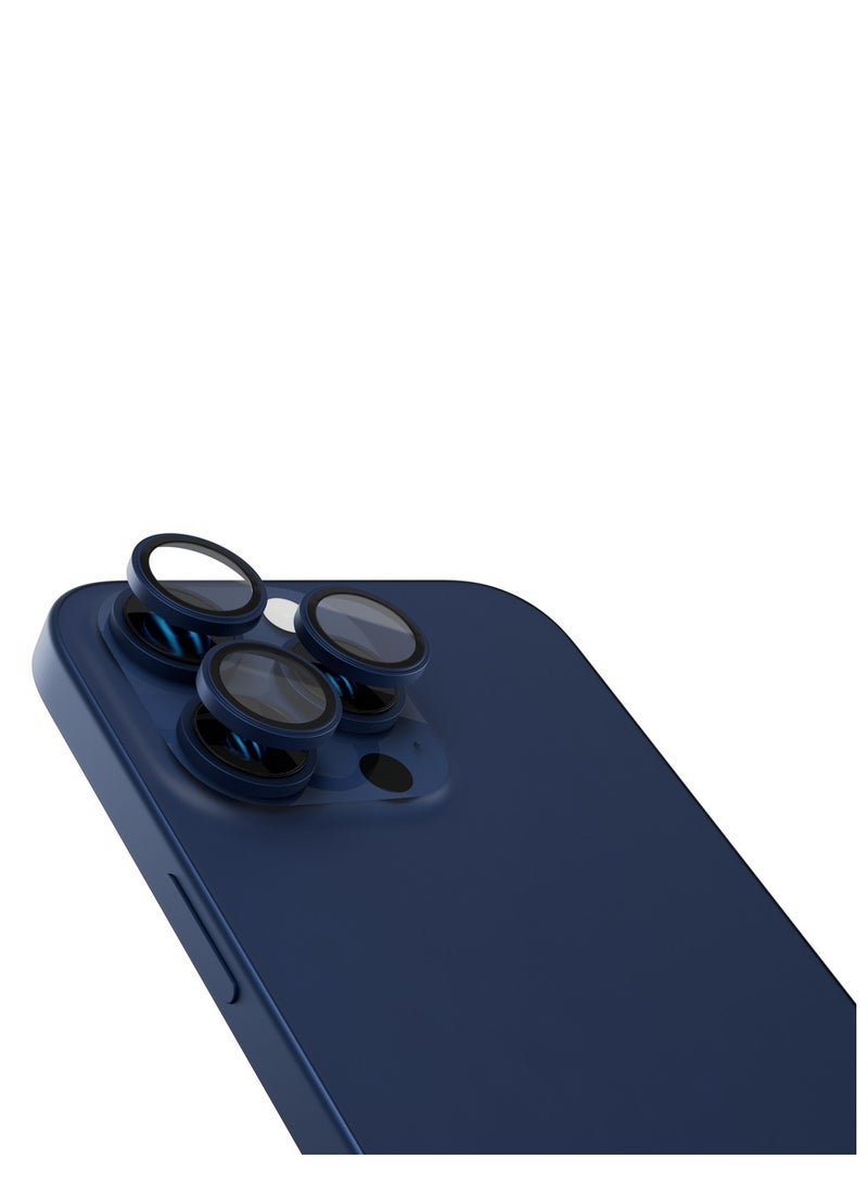 froog iPhone 15 Pro and Pro Max Camera Lens Protector Ultra Pure 360° Aluminum Lens Shield / Shatter Protection / Anti Fingerprint / Anti Scratch / HD Clarity Lens Protection - Blue - Image 1