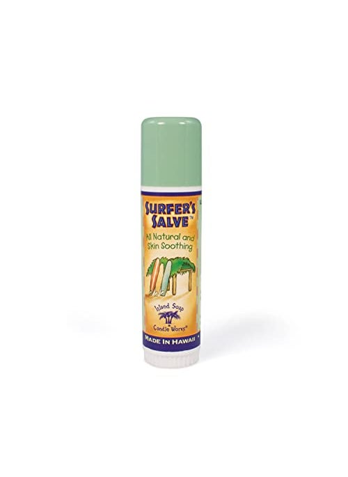 Island Soap & Candle Works - Island Soap & Candle Works Surfer's Salve Stick - All Natural Skin Soothing Balm - Moisturizing Anti-Chafing Ointment for Insect Bite, Sunburn, Windburn, Chapped Lips, Rashes & New Tattoos - .5 Ounce - Image 1