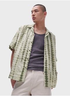 TOPMAN قميص مزخرف بتقنية صبغ التايداي  - Image 1