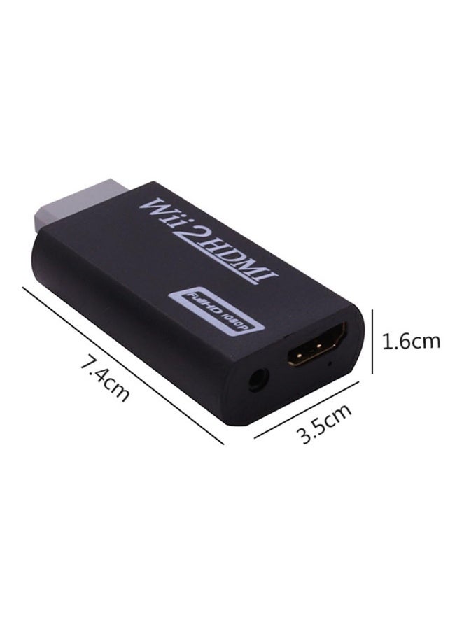 JZS Wii to Hdmi Connector/Converter/Adapter, 1080p Output Video, 3.5mm Audio - Supports All Wii Display Modes,Black - Image 2