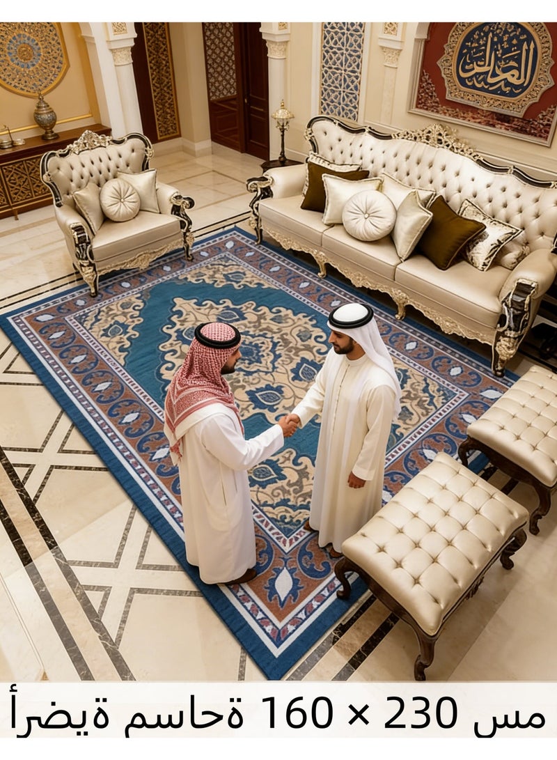 كي واي دي سجادة أرضية مقاس 160×230 سم، قابلة للطي لغرفة المعيشة، سجادة ناعمة منخفضة الوبر ذات تصميم فسيح، سجاد فارسي قابل للغسل، سجاد أرضي للمنزل والمكتب - Image 1