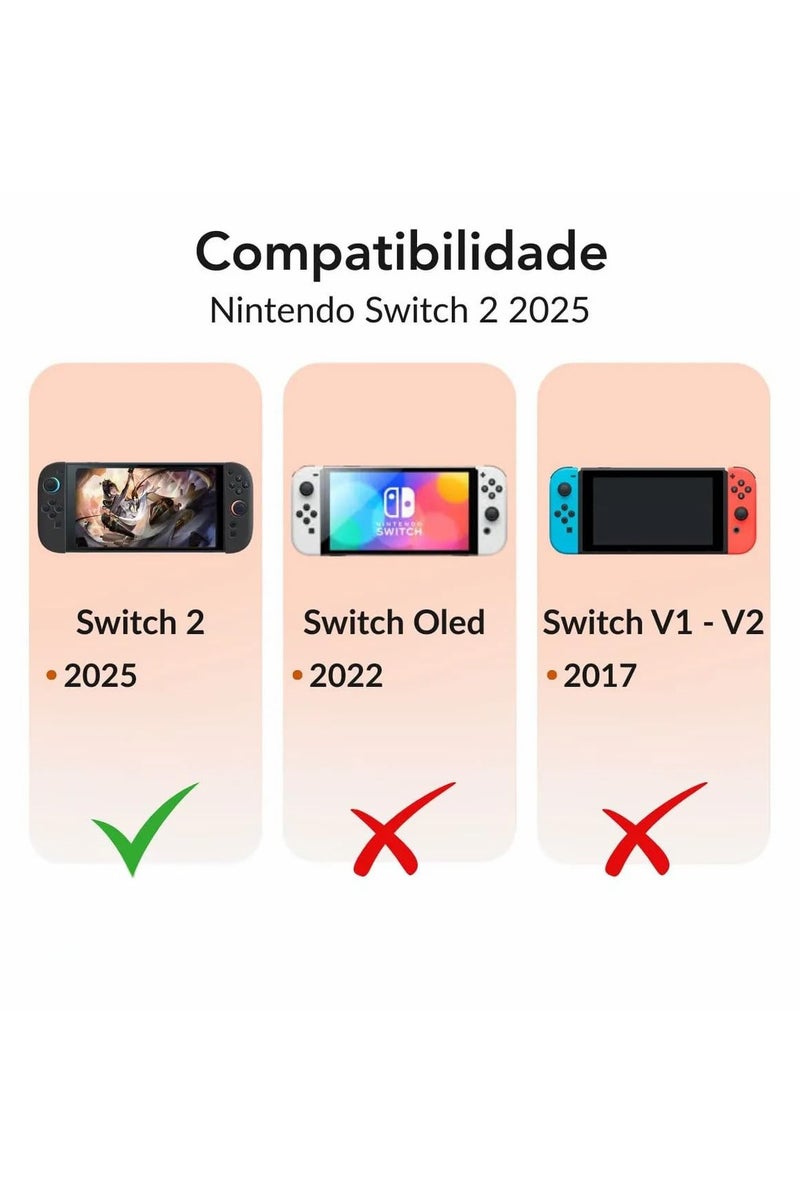 Nintendo Switch 2 Carrying Case, Large Capacity Storage Bag with 12 Game Card Slots, Dock Compatible, Handle Design Nintendo (2025) Switch 2, (Red) - Image 2