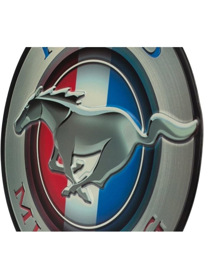 Open Road Brands Ford Mustang Round Embossed Metal Sign  Vintage Ford Mustang Sign for Garage or Man Cave - Image 5