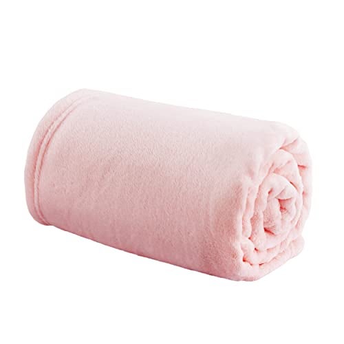 Bedsure Bedsure Bedding Fleece Blanket for Girls and Boys  Soft Cozy Cute Small Throw Blankets for Travel 43x55 Inches Pink 