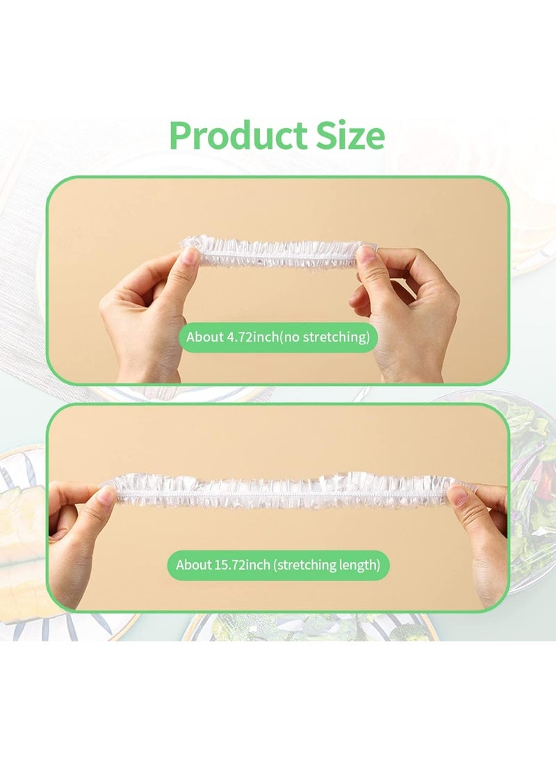 FDTY 100 Pcs Fresh Keeping Bags Food Covers Plastic Stretch Disposable Plastic Wrap Storage Bag Elastic Mouth Design for Fruit/Vegetable/Meat/Food Preservation - Image 2