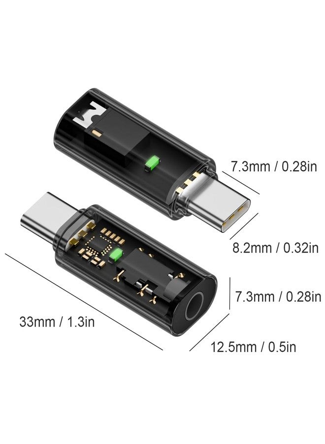 Duttek USB C to 3.5mm Headphone Jack Adapter 2 Pack, USB C to Aux Audio Extension Connector, USB C Male to Headphone Adapter for iPhone 15 Pro Max Plus and Type C to Jack Dongle Adapter Black - Image 4