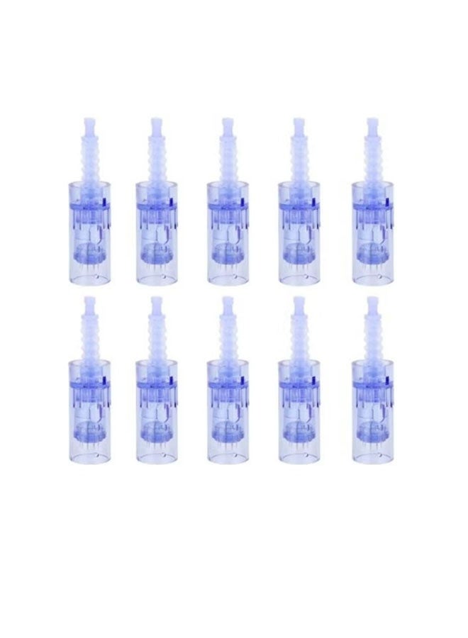 Dr.pen Derma Ultima A6 Replaceable Cartridges 12Pins Needle 10 Pcs Blue 8cm - Image 1