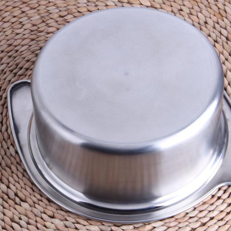 1Pc 16cm Stainless Steel Hot Pot Soloist Pot compatible for Induction Cooker without Lid (Silver) - Image 2