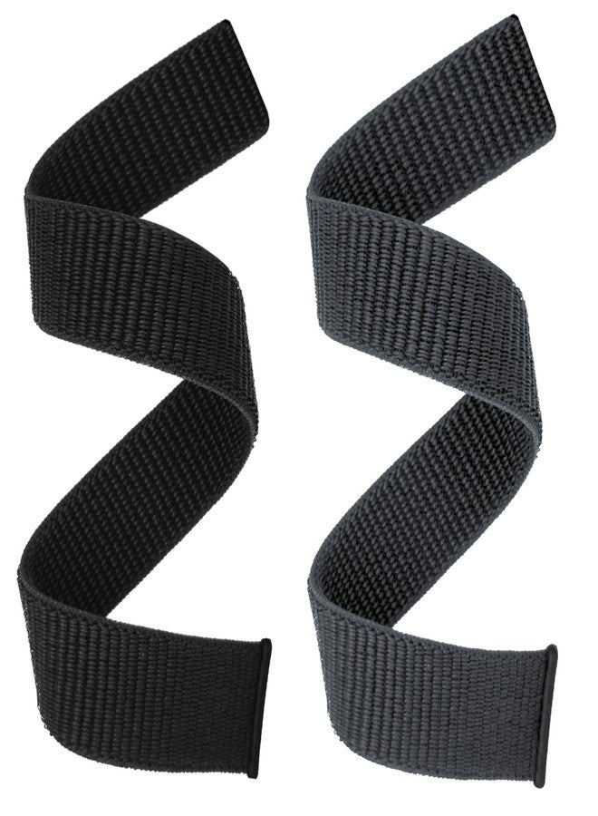 Abanen Hook and Loop Quick Dry Watch Band for Fenix 8 / epix Pro/Fenix 7/6/5 (47mm), 22mm Woven Nylon Ultralight Sport Wristband Strap for Garmin Instinct 2, Instinct 3 45mm (Black Grey) - Image 3