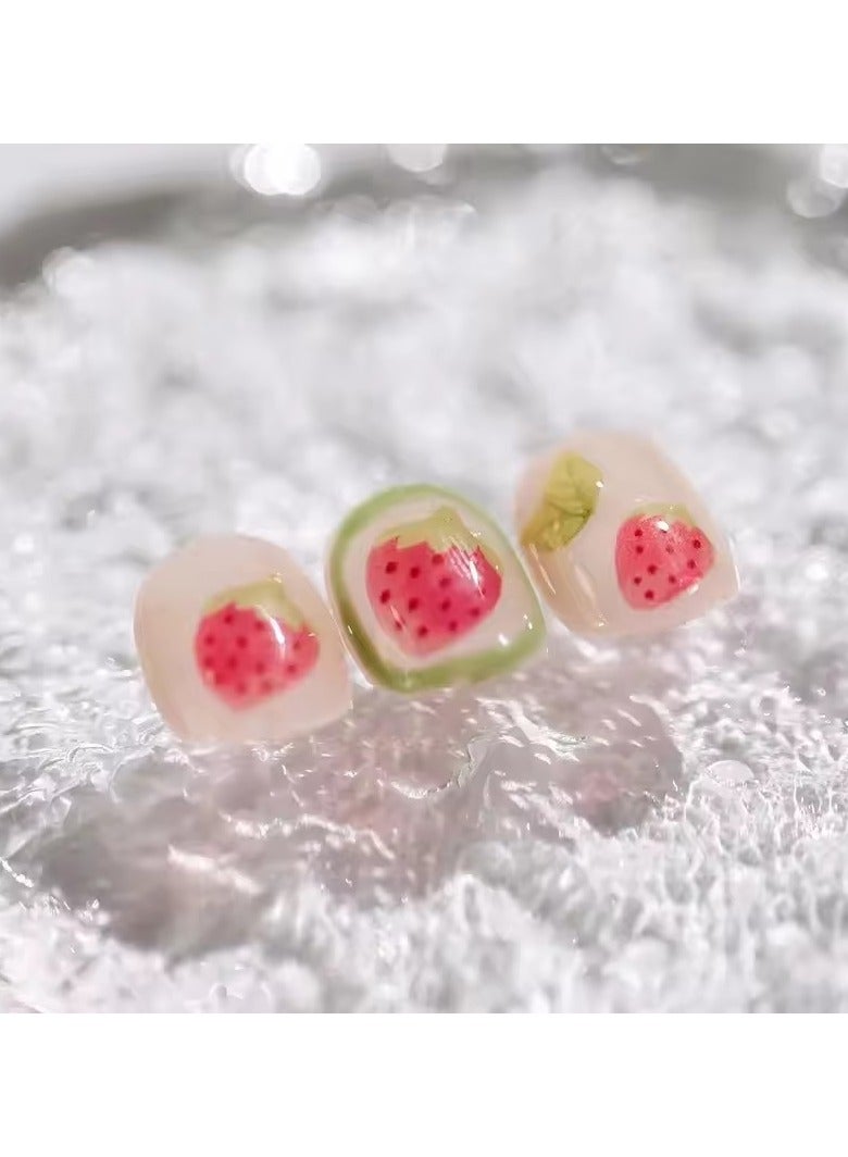 Goolsky 1pcs 5D Kawaii Jelly Strawberry Cartoon Slider Adheisve Nail Art Stickers Embossed Nail Stickers DIY Manicure Decorations Decals - Image 4