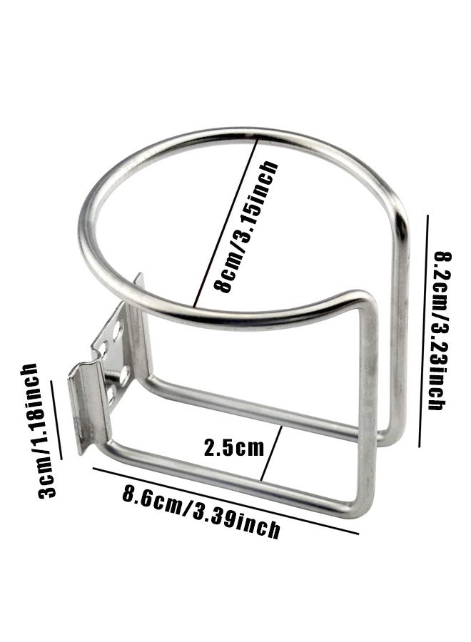 2 pcs Boat Cup Holder,Stainless Steel Universal Drink Holders,Suitable for Boat,Truck,RV,Tractor,Outdoor Wooden Swing - Image 2