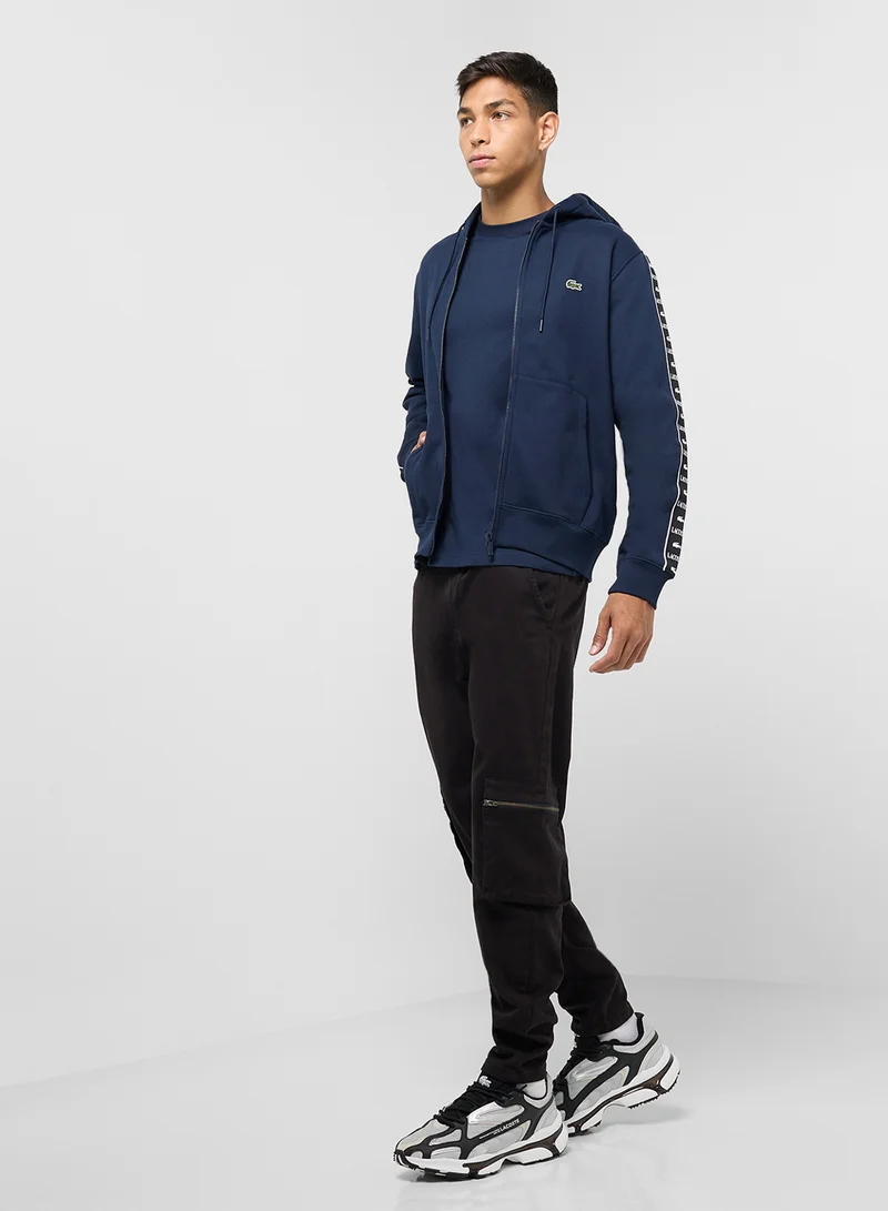 لاكوست Logo Zip Through Hoodie