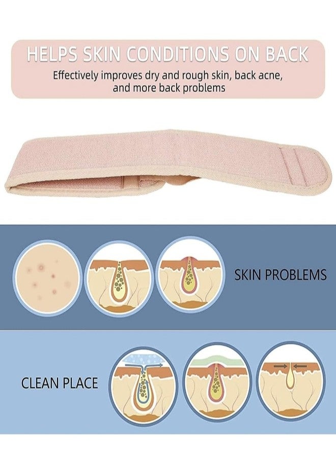 Illuminati store Exfoliating Shower Back Scrubber Set, 3 Pcs Loofah Sponge Gloves and Brush - Image 4